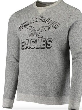 Junk Food Philadelphia Eagles Gray Crewneck - Large